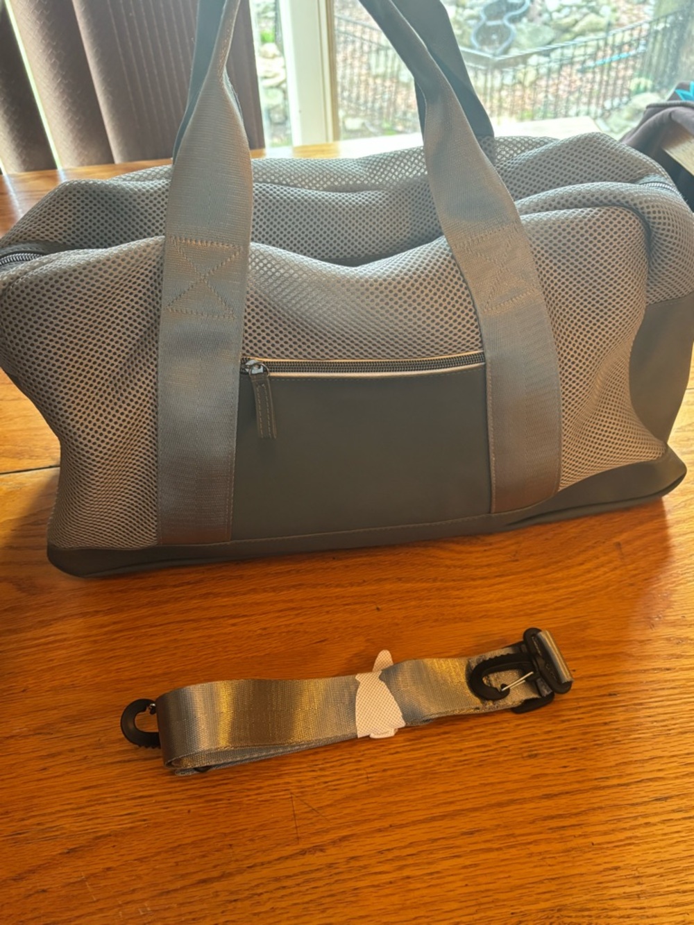 NWOT DSW Gray Gym Bag Duffle Bag